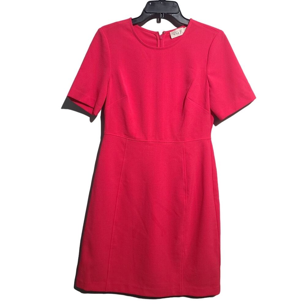 Eliza J Hot Pink Short Sleeve Sheath Dress